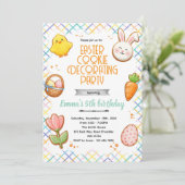 Easter Cookie Decorating Party Invitation Einladung (Stehend Vorderseite)