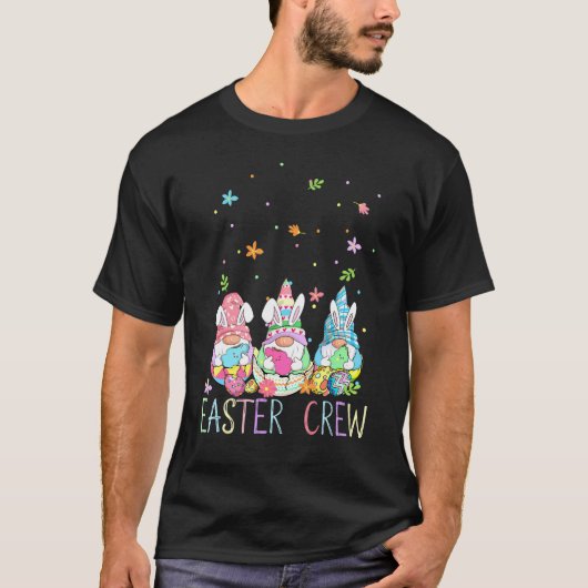 Easter Crew Three Gnomes Bunny Ears Egg Hunting Ch T-Shirt (Vorderseite)