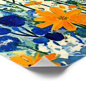 Easter cross by field of flowers poster (Ecke)