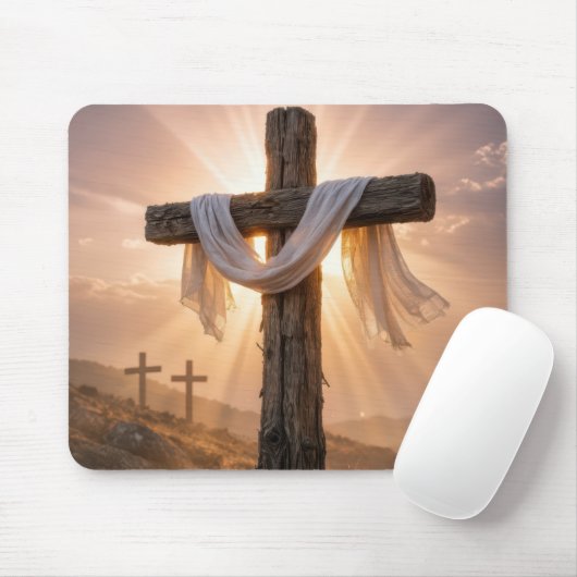 Easter Crosses On a Hill Mousepad (Mit Mouse)