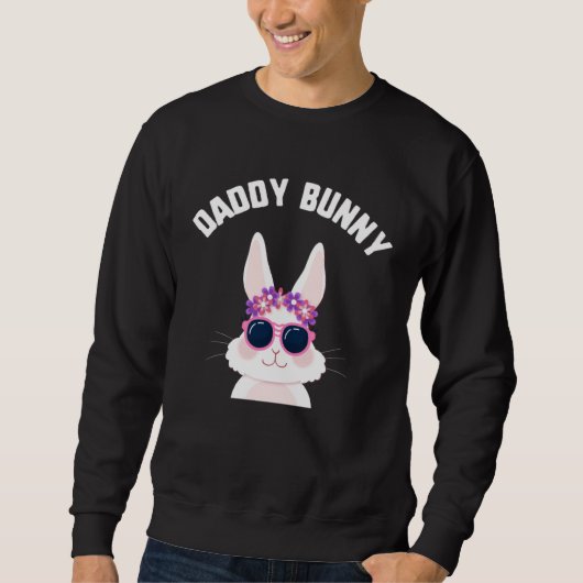 Easter Daddy Bunny Sunglasses Candy kids Spring E Sweatshirt (Vorderseite)