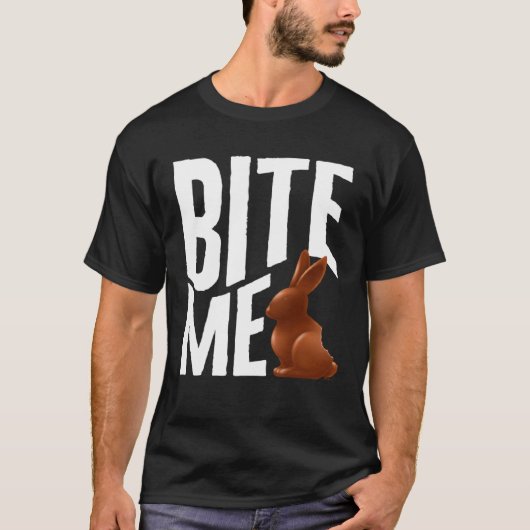 Easter Day Bite Easter Bunny  Rabbit Easter Bunny  T-Shirt (Vorderseite)