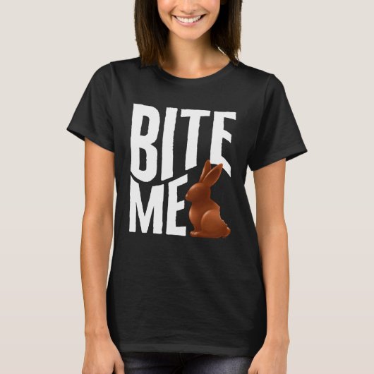 Easter Day Bite Easter Bunny  Rabbit Easter Bunny  T-Shirt (Vorderseite)