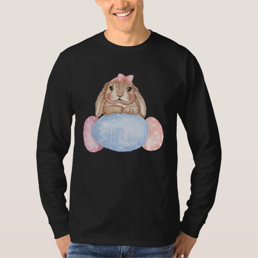 Easter day Cute Easter Bunny Holding Easter Eggs f T-Shirt (Vorderseite)