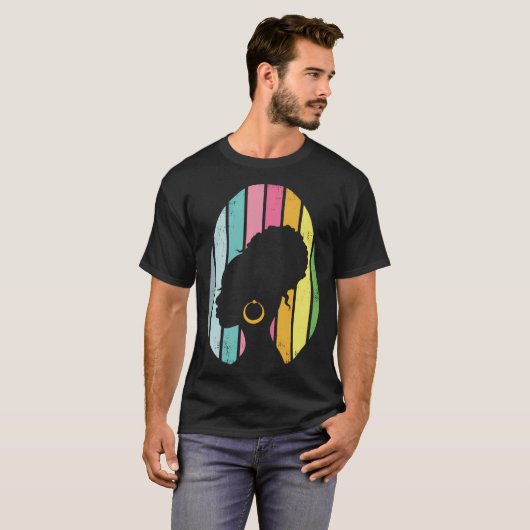 Easter Day Egg Hunting and Afro Bun african americ T-Shirt (Vorne ganz)