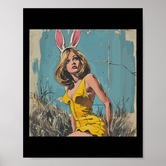 Easter Day Mens Womens Artistic Fun Cute Happy Eas Poster (Vorne)