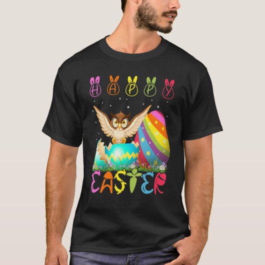 Easter Day Owl Matching Family Cute Easter Costume T-Shirt (Vorderseite)