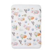 Easter Day Rabbits Pattern Badematte (Vorderseite Vertikal)