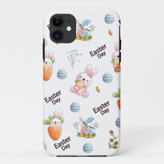Easter Day Rabbits Pattern Case-Mate iPhone Hülle (Rückseite)