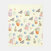 Easter Day Rabbits Pattern Fleecedecke (Vorderseite)