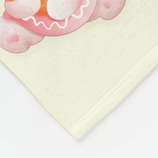 Easter Day Rabbits Pattern Fleecedecke (Ecke)