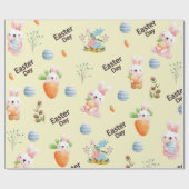 Easter Day Rabbits Pattern Geschenkpapier (Flach)
