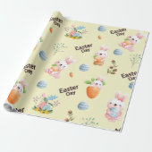 Easter Day Rabbits Pattern Geschenkpapier (Ungerollt)