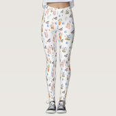 Easter Day Rabbits Pattern Leggings (Vorderseite)