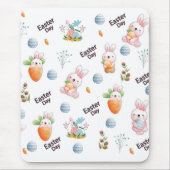 Easter Day Rabbits Pattern Mousepad (Vorne)