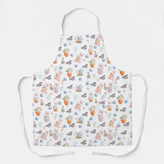 Easter Day Rabbits Pattern Schürze (Vorderseite)