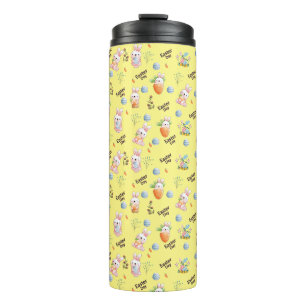 Easter Day Rabbits Pattern Thermosbecher