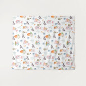 Easter Day Rabbits Pattern Wandteppich (Vorderseite (Horizontal))