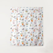 Easter Day Rabbits Pattern Wandteppich (Vorderseite)