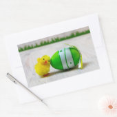 Easter Decoration - Easter egg and chick Rechteckiger Aufkleber (Umschlag)