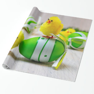 Easter Decoration - Easter egg and chicks Geschenkpapier