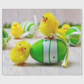Easter Decoration - Easter egg and chicks Geschenkpapier (Flach)