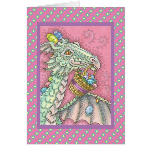 EASTER DRAGON EGG DROP GREETING NOTE CARD Verse (Vorne)