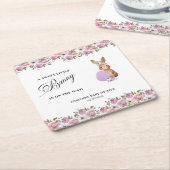 Easter Drinks Baby Shower  Rechteckiger Pappuntersetzer (angewinkelt)