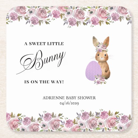 Easter Drinks Baby Shower  Rechteckiger Pappuntersetzer (Vorderseite)