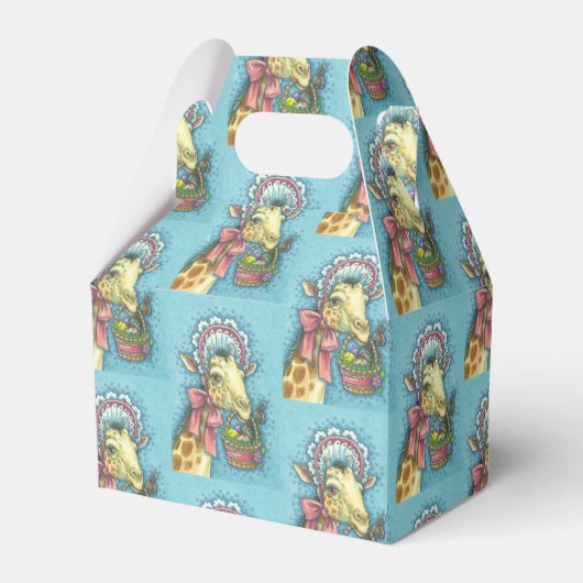 EASTER EGG BASKET GIRAFFE, GABLE-FAVOR-BOX Wiederh Geschenkschachtel (Vorderseite)