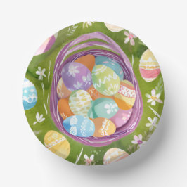 Easter Egg Basket | Spring Pastel Watercolor Pappteller