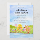  Easter Egg Brunch Chick Easter Bunny Party Einladung (Vorderseite)