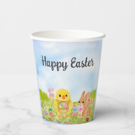  Easter Egg Brunch Chick Easter Bunny Party Pappbecher (Rückseite)