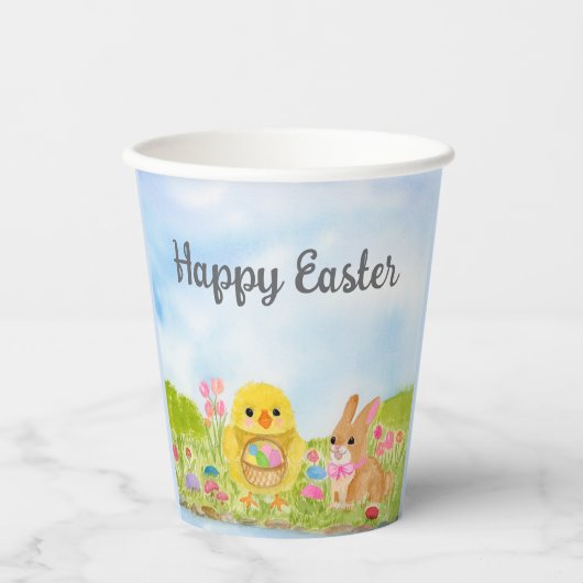  Easter Egg Brunch Chick Easter Bunny Party Pappbecher (Vorderseite)
