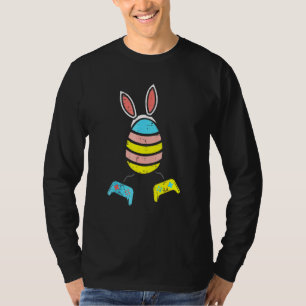 Easter Egg Bunny Ears Videospielregler Gamer T-Shirt