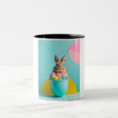 easter egg bunny zweifarbige tasse (Mittel)