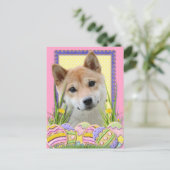 Easter Egg Cookies - Shiba Inu Feiertagspostkarte (Stehend Vorderseite)