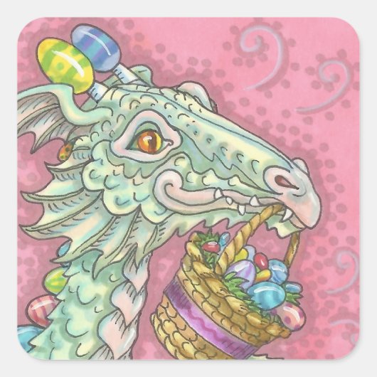 EASTER EGG DRAGON FANTASY STICKERS Sheet Square (Vorderseite)