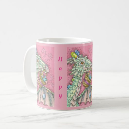 EASTER EGG DRAGON TASSE Rosa (Vorderseite Links)