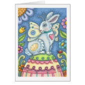 EASTER EGG FAIRY, BUNNY RABBIT GREETING CARD Verse (Vorne)