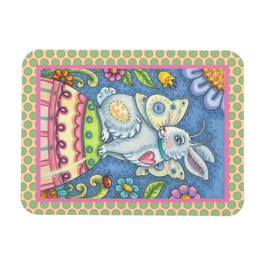 EASTER EGG FAIRY, FANTASY RABBIT MAGNET Rectangle (Horizontal)