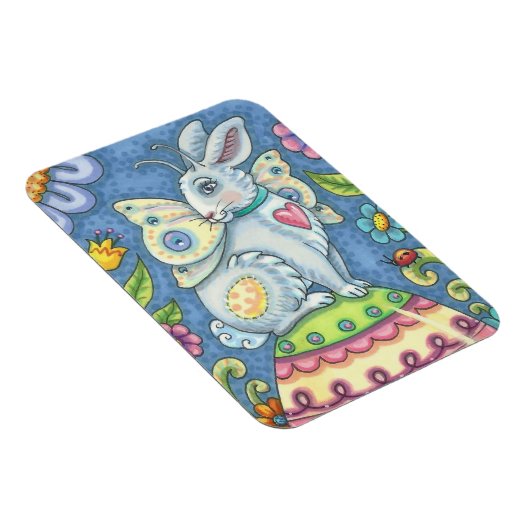 EASTER EGG FAIRY, FANTASY RABBIT MAGNET Rectangle (Rechte Seite)