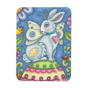 EASTER EGG FAIRY, FANTASY RABBIT MAGNET Rectangle