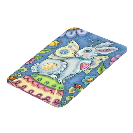 EASTER EGG FAIRY, FANTASY RABBIT MAGNET Rectangle (Linke Seite)