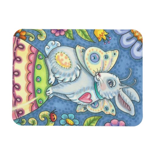 EASTER EGG FAIRY, RABBIT MAGNET Rectangle (Horizontal)