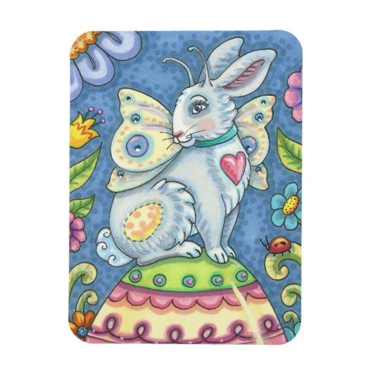 EASTER EGG FAIRY, RABBIT MAGNET Rectangle (Vertikal)
