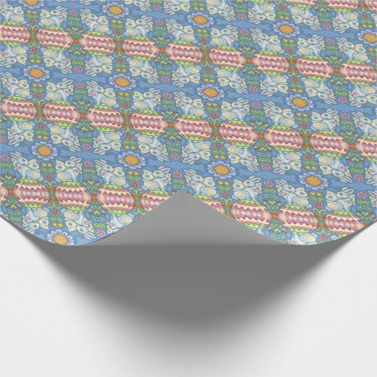 EASTER EGG FAIRY RABBIT WRAPPING PAPER Mirror Geschenkpapier (Ecke)