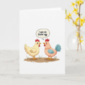 Easter Egg Funny Bird Card Karte (Gelbe Blume)