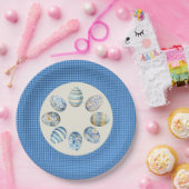 Easter Egg Gingham Pappteller (Party)