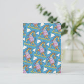EASTER EGG GIRAFFE & TULIPS, FRÜHSTÜCKSKARTE POSTKARTE (Stehend Vorderseite)